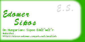 edomer sipos business card
